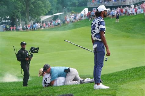 Protesters Rush 18Th Green Disrupt End Of Travelers Championship