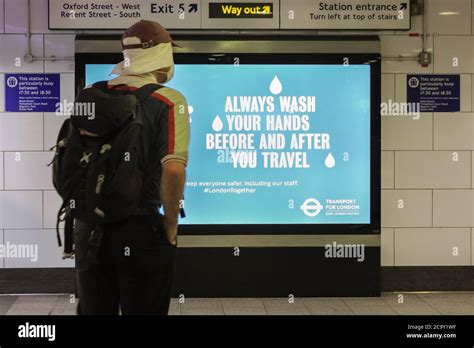 Public Transport Billboard Warning Always Wash Your Hands Before And