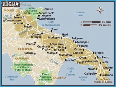 Puglia Map Travelsfinders Com