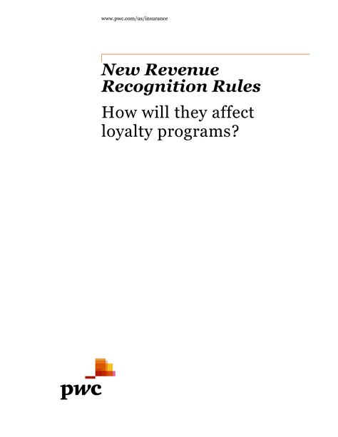 Pwc Loyalty Programs Revenue Recognition