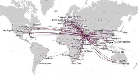 Qatar Airways Route Map Route Map Qatar Airways Western Asia Asia