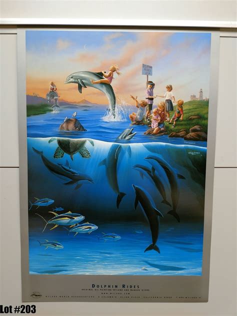 Qty 5 Amp Quot Dolphin Rides Amp Quot By Wyland Jim Warren Paper 18 X 26