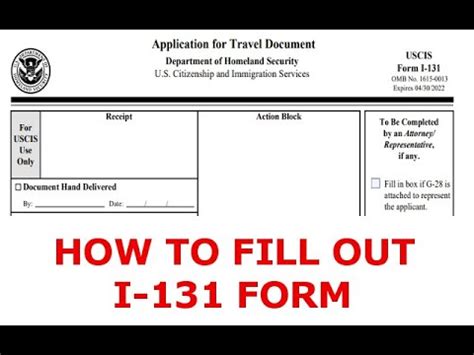 Quick Guide To Form I 131 Application For Travel Document Youtube