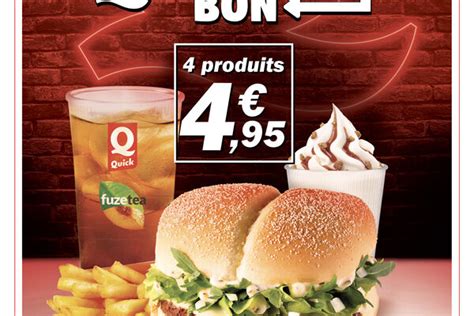 Quick Propose Un Menu Complet Pour Moins De 5 Euros