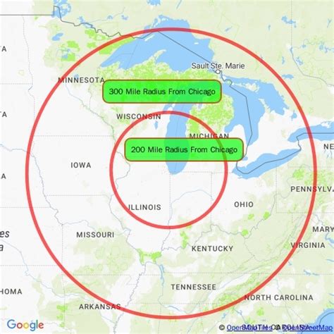 Radius Around Chicago Scribble Maps