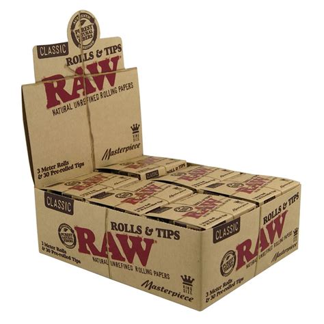 Raw Masterpiece Classic Rolls Amp Tips 3 Meter King Size Rolls 30 Vo 10 29