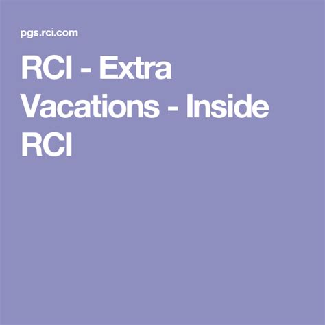 Rci Extra Vacations Inside Rci Vacation Extra Inside