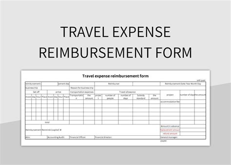 Reimbursement For Travel Expenses 2025 William Avery