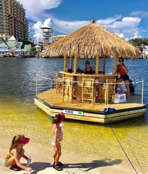 Rent This One Of A Kind Floating Tiki Bar For An Epic Ocean Adventure In Florida Destin