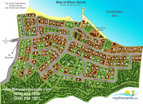 Resort Map Silver Sands Vacation Villas Montego Bay Jamaica