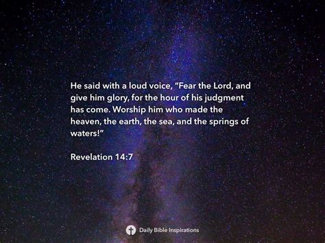 Revelation 14 7 Daily Bible Inspirations