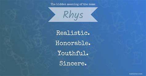 Rhys Name Meaning Of Rhys