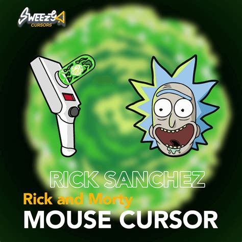 Rick And Morty Rick Sanchez Amp Portal Gun Cursor Sweezy Custom Cursors