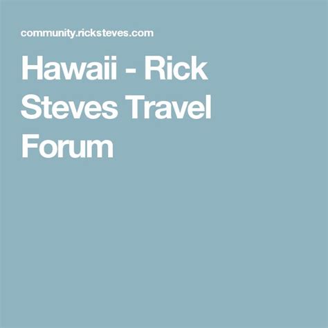 5 Rick Steves Travel Tips