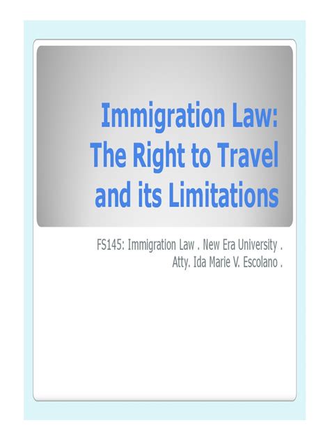 Right To Travel Freedom Of Movement United States Constitution