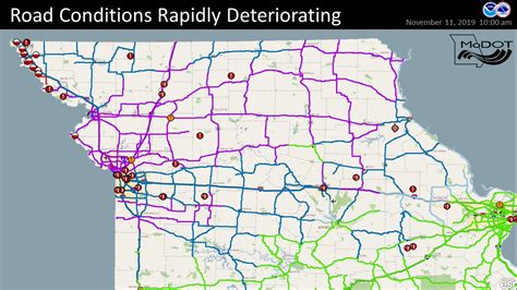 Road Conditions Across Northern And Central Missouri Have Rapidly