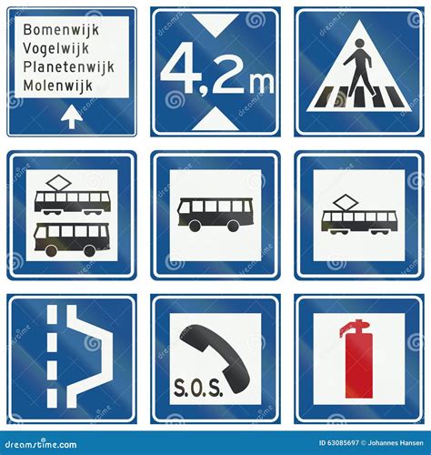 Road Signs In The Netherlands Advance Warning Royalty Free Stock