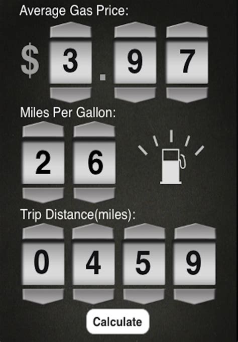 Road Trip Gas Calculator By Mat Gerow Studios