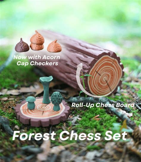 Roll Up Chess Board Mushroom Travel Chess Set Unique Checkers Set