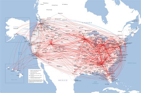 Route Map Usa Travel Destinations Delta Airlines Printable Map Of The Us