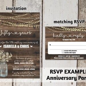 Rsvp Add On Get A Matching Rsvp Card For Your Instant Etsy