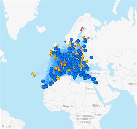 Ryanair Destination Map Mapporn