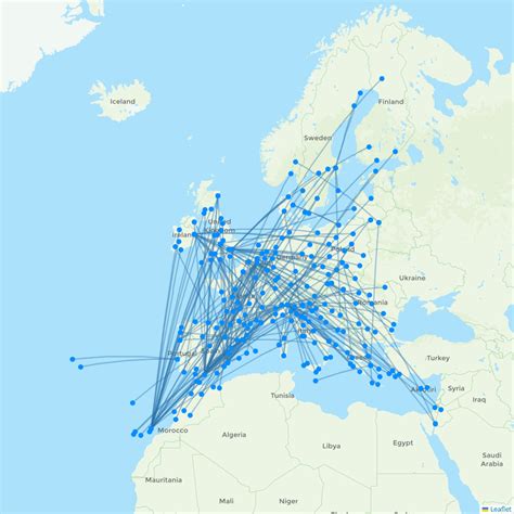 Ryanair Destination Map