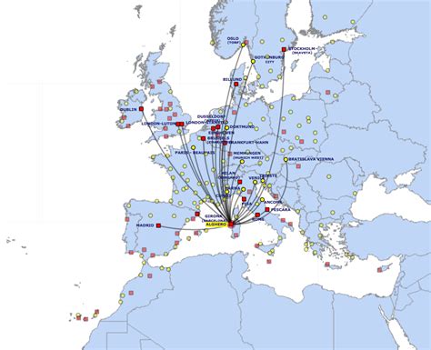 Ryanair Route Map From Alghero