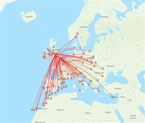 Ryanair Uk Airline Routes Rk 2024 Map Flight Routes