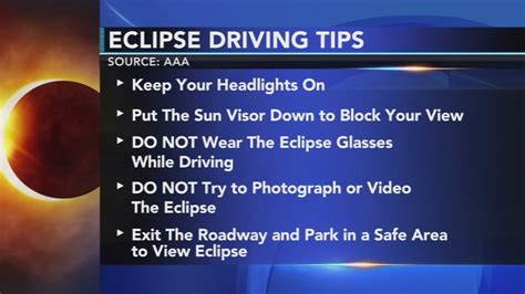 Safe Driving Tips During The Solar Eclipse