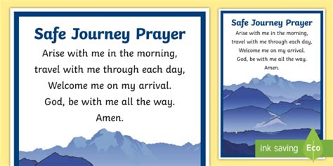 Safe Journey Prayer Display Poster Teacher Made