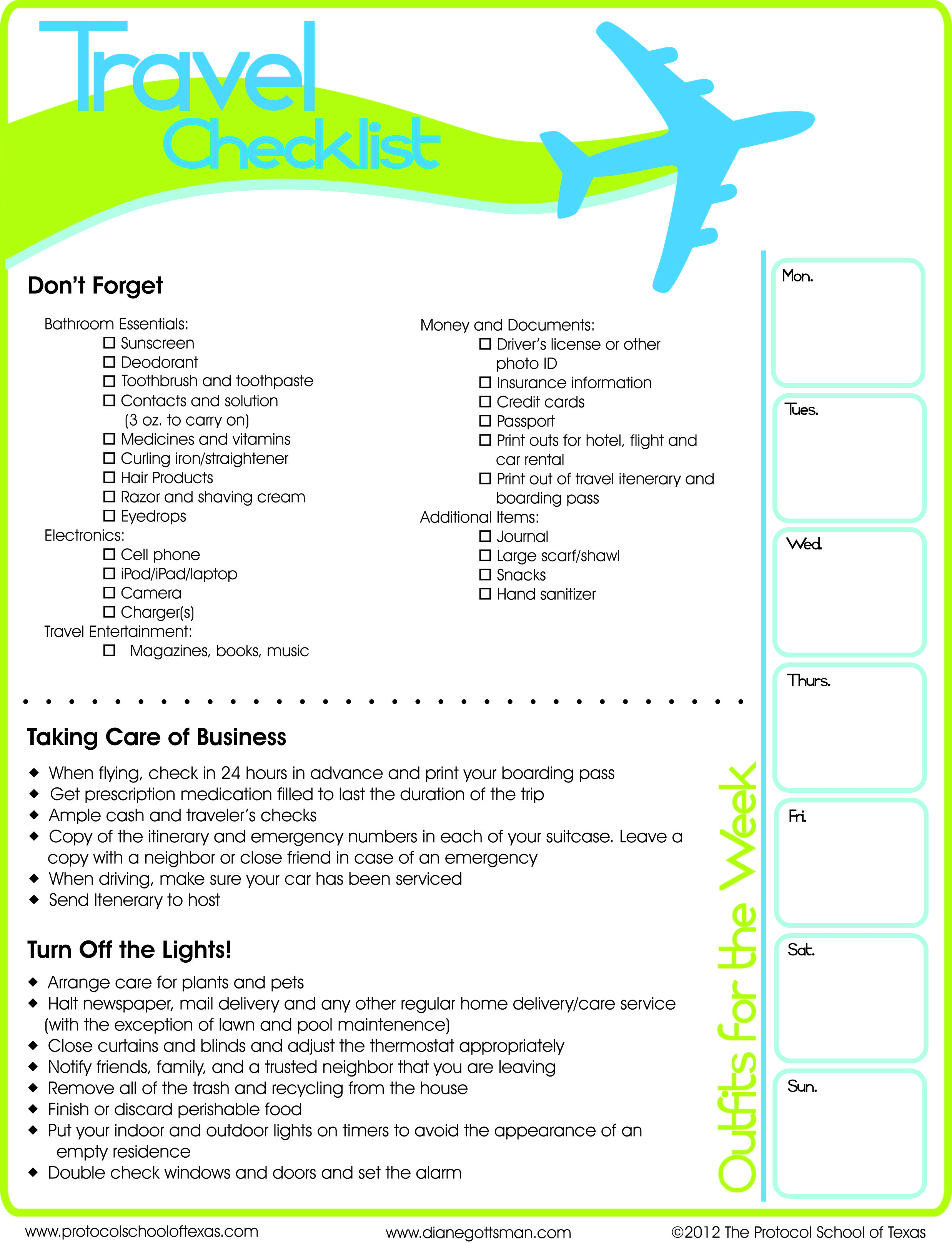 Safety Travel Checklist Globelink Blog