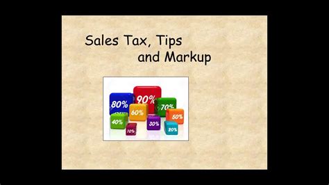 Sales Tax And Tips Youtube