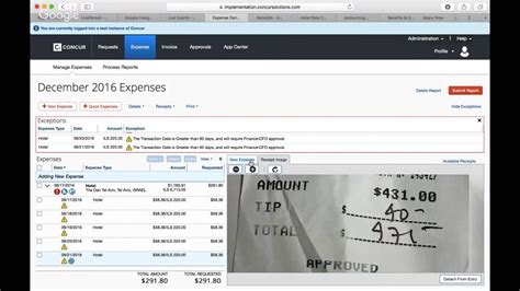 Sample Concur Expense Report New Sample Z