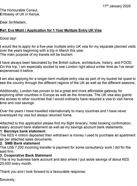 Sample Uk Tourist Visa Cover Letter Evamtalii