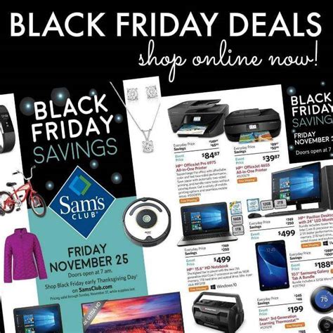 Sams Club Black Friday Ad 2016 Online Deals Amp Store Hours