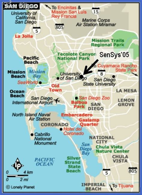 San Diego Map Tourist Attractions Toursmaps Com