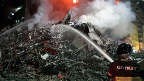 Sao Paulo Fire Building Collapses During Fire At Least 1 Dead