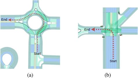 Scenarios A Roundabout And B 5 Way Intersection Download