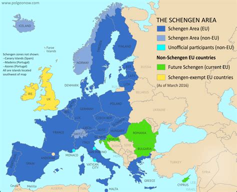 Schengen Travel Area Map Schengen Area Area Map Germany Poland