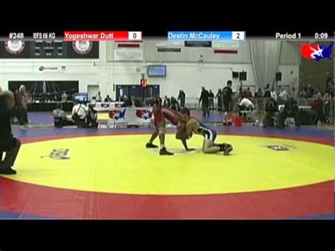 Schultz Mfs 66 Kg Champ Round 2 Yogeshwar Dutt India Vs Destin Mccauley Sunkist Kids