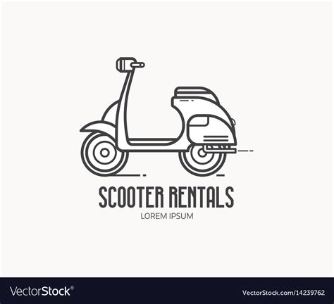 Scooter Rentals Logo Template Royalty Free Vector Image