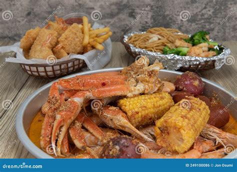 Seafood Favorite Meals Too Tempting To Pass Stock Photo Image Of