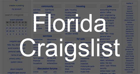 Search All Of Florida Craigslist