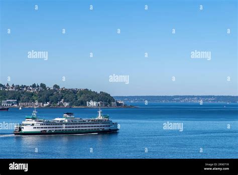 Seattle Wa Usa Juillet 2022 Vue Du Ferry Mv Tacoma Exploit Par