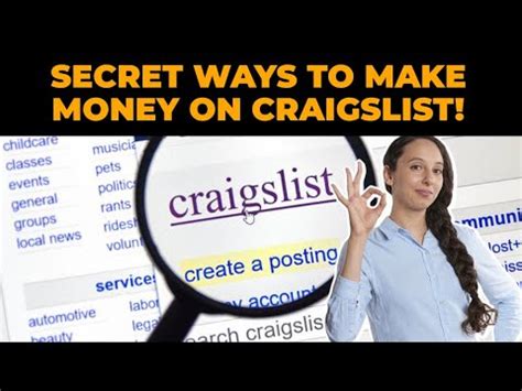 Secret Ways To Make Money On Craigslist Youtube