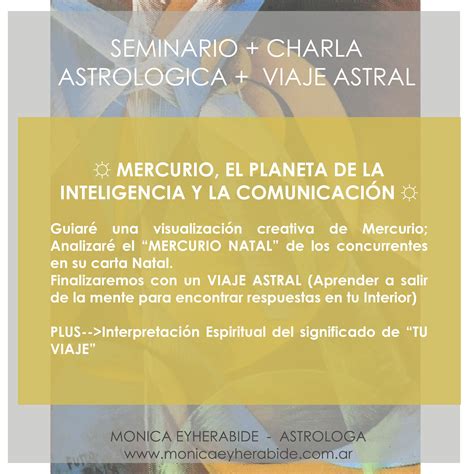 Seminario Charla Astrologica Viaje Astral Astrologia Astrology Mercurio Natal Viaje