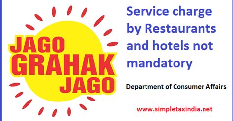 Service Charge By Hotels And Restaurants Not Mandatory Department Of