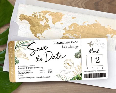 Set The Tone With Travel Themed Save The Dates Passport Wedding