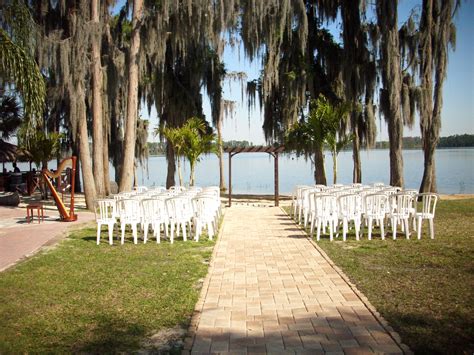 Setup For A Destination Wedding Ceremony At Paradise Cove In Orlando